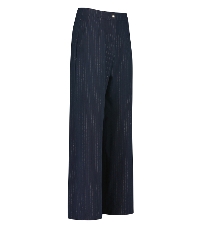 Studio Anneloes Holly lurex stripe trousers 6902 darkblue/gold