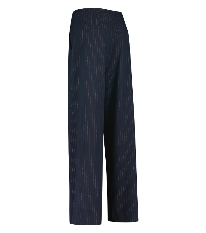 Studio Anneloes Holly lurex stripe trousers 6902 darkblue/gold
