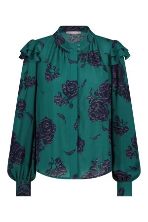 Studio Anneloes Suzy flowers top 7338 deep green/deep purple