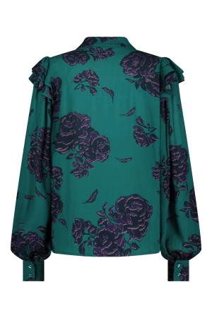 Studio Anneloes Suzy flowers top 7338 deep green/deep purple