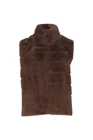 Ornella Gilette Faux Fur Lichtbruin