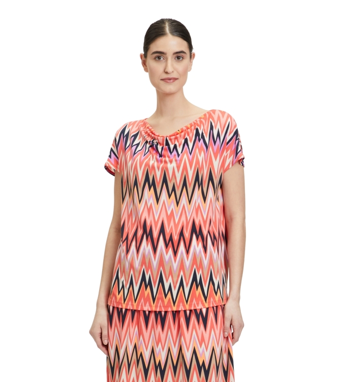 Betty Barclay Shirt Kurz 1/2 Arm 4868 Red/beige