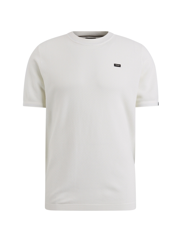 Vanguard Short sleeve r-neck cotton modal 7007 Black de blanc