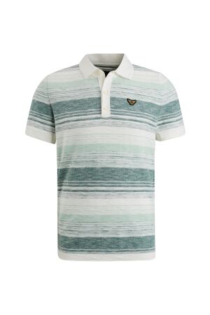 PME Legend Short sleeve polo Cotton slub grad 6009 Harbour grey