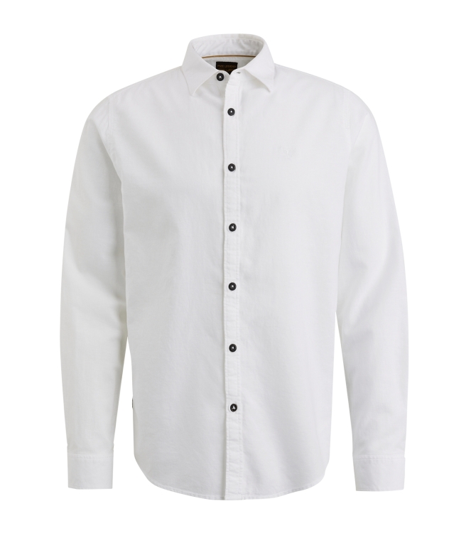 PME Legend Long Sleeve Shirt Ctn/Linen 7003 Bright White