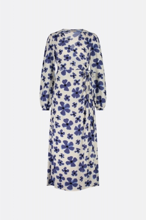 Fabienne Chapot Nia Dress 0021 Cream White/Blue Nig