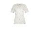Fabienne Chapot Phil V-neck Green Heart T-shirt 1003 Cream White
