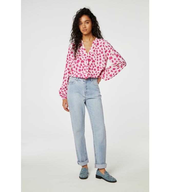 Fabienne Chapot Frida Blouse 0043 Cream White/Hot Pink