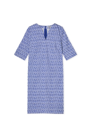 Kyra dress short sleeve tiedye print 417 blue galaxy