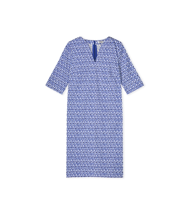 Kyra dress short sleeve tiedye print 417 blue galaxy