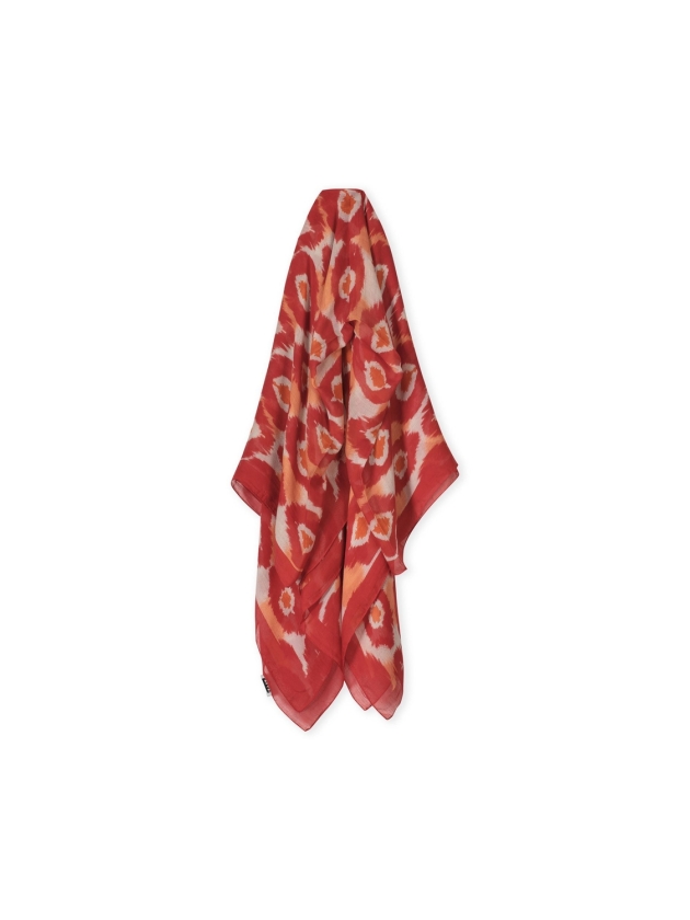 Kyra scarf Tiedye dot print 537 salsa red