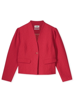Kyra blazer short jacquard 537 salsa red