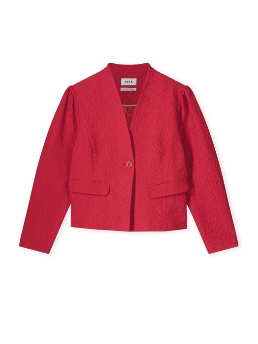 Kyra blazer short jacquard 537 salsa red