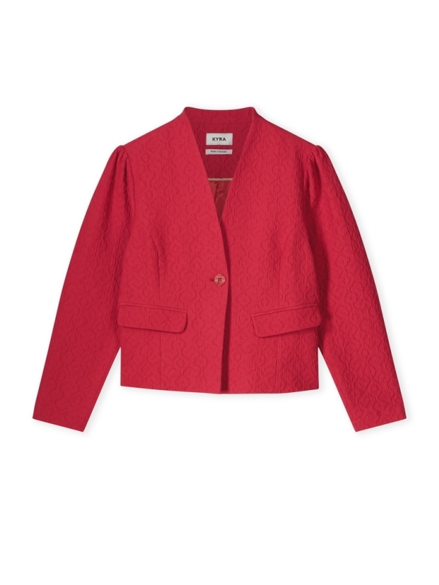 Kyra blazer short jacquard 537 salsa red