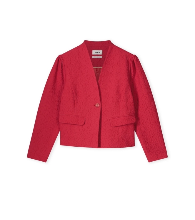 Kyra blazer short jacquard 537 salsa red