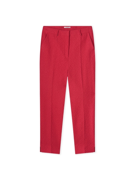 Kyra trousers jacquard 537 salsa red