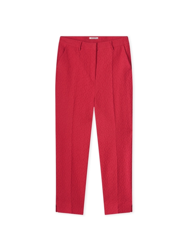 Kyra trousers jacquard 537 salsa red