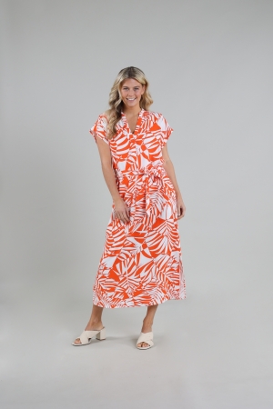 NUKUS Rosalie Dress Sophia 93 white/coral