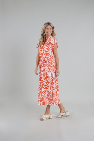 NUKUS Rosalie Dress Sophia 93 white/coral
