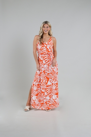 NUKUS Rubia Dress Sophia 93 white/coral