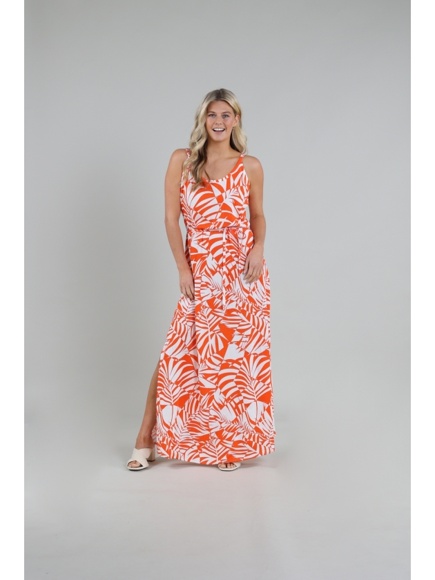 NUKUS Rubia Dress Sophia 93 white/coral