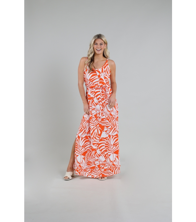 NUKUS Rubia Dress Sophia 93 white/coral