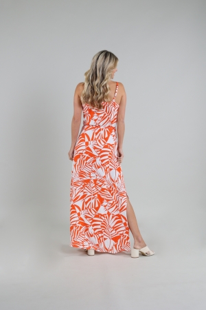 NUKUS Rubia Dress Sophia 93 white/coral
