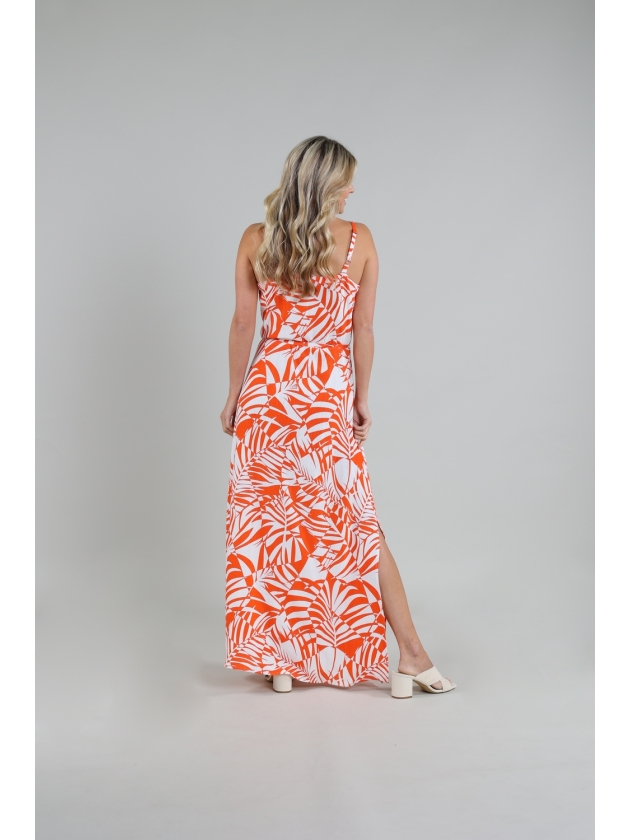 NUKUS Rubia Dress Sophia 93 white/coral