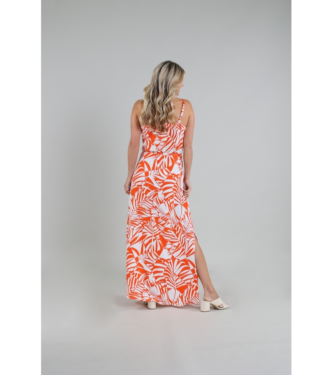 NUKUS Rubia Dress Sophia 93 white/coral