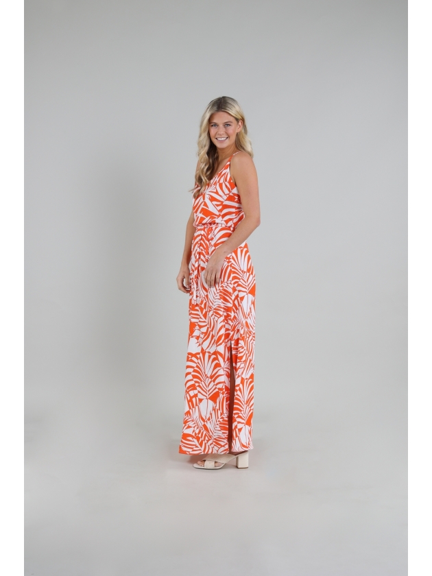 NUKUS Rubia Dress Sophia 93 white/coral