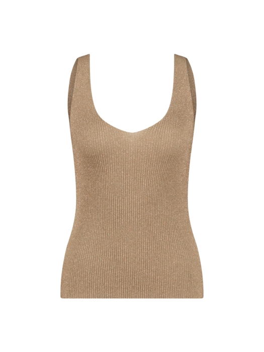 NUKUS Debby Singlet Lurex 64 camel