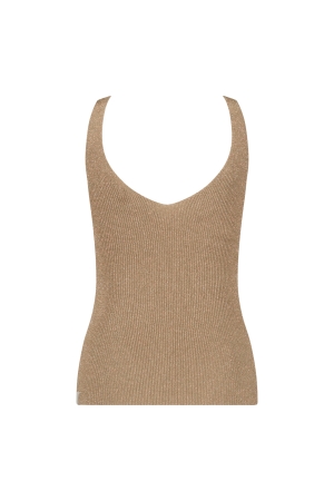 NUKUS Debby Singlet Lurex 64 camel