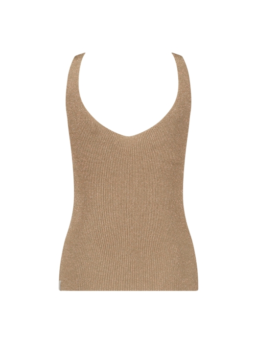 NUKUS Debby Singlet Lurex 64 camel