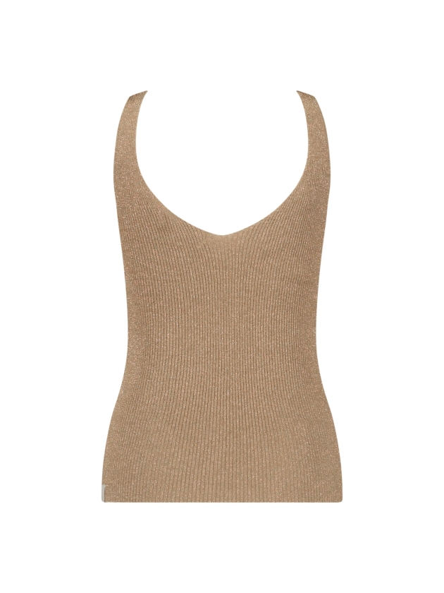 NUKUS Debby Singlet Lurex 64 camel