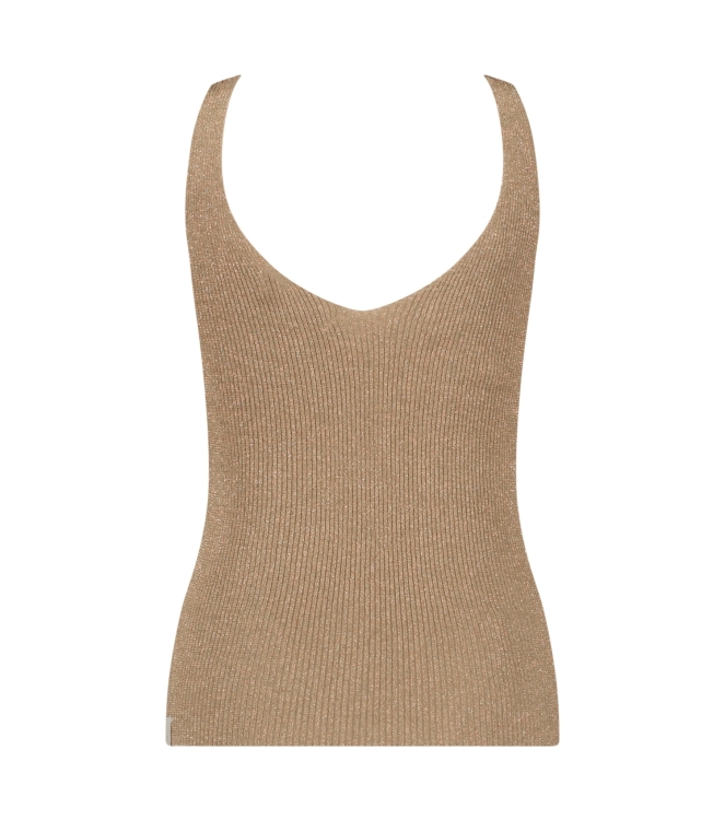 NUKUS Debby Singlet Lurex 64 camel