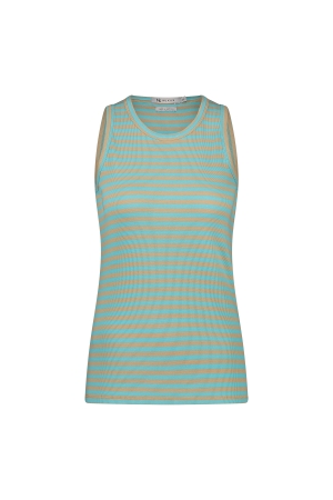 NUKUS Stefania Singlet Striped 201 turquoise/sand