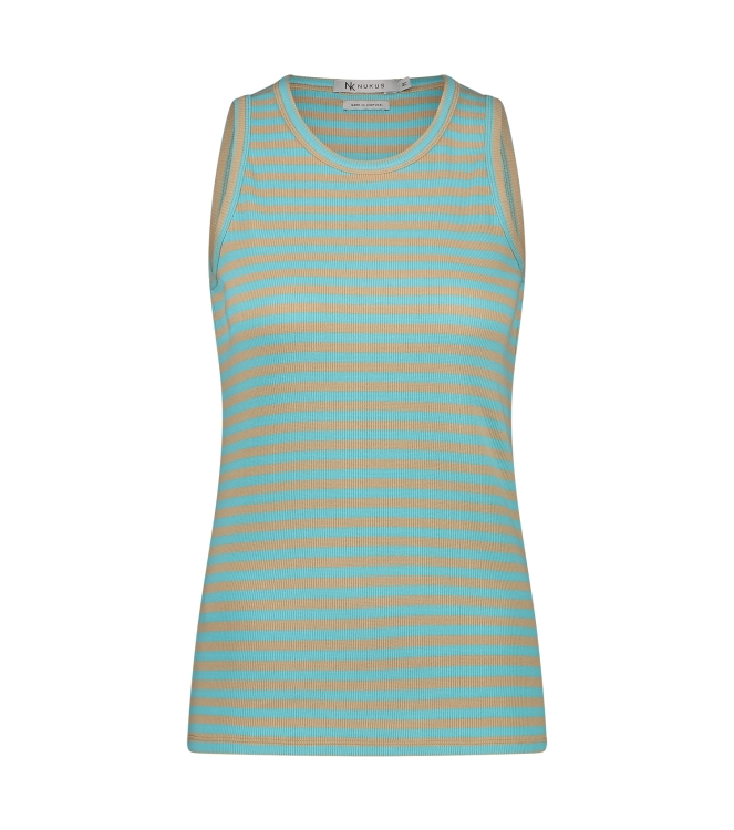 NUKUS Stefania Singlet Striped 201 turquoise/sand