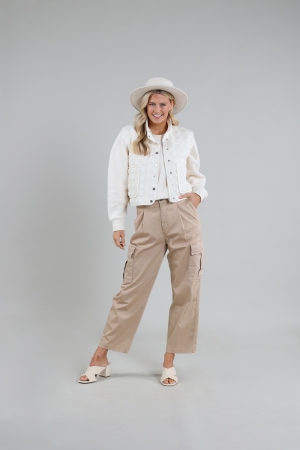 NUKUS Tara Pants Cargo 9 sand