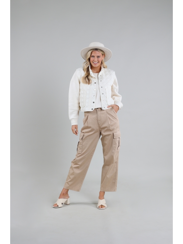NUKUS Tara Pants Cargo 9 sand