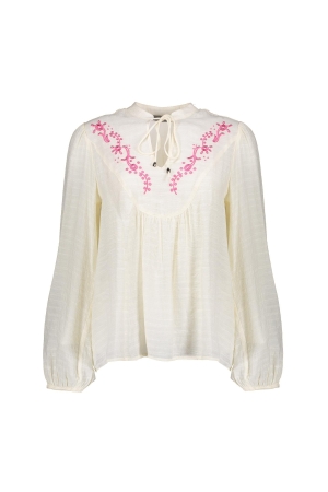Geisha Blouse embroidery 10 Off white