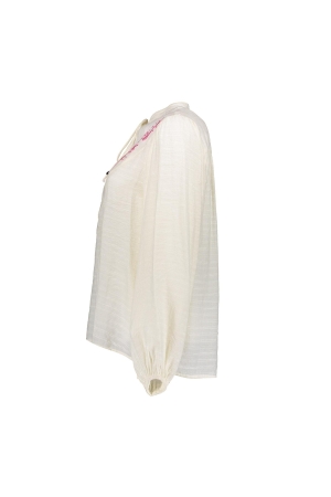 Geisha Blouse embroidery 10 Off white