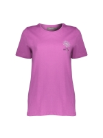 Geisha T-shirt happy mind embroidery 449 Cyclame