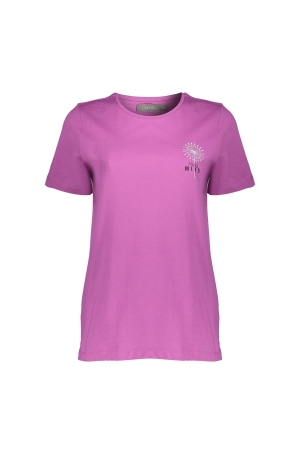 Geisha T-shirt happy mind embroidery 449 Cyclame