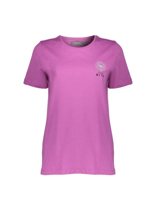 Geisha T-shirt happy mind embroidery 449 Cyclame