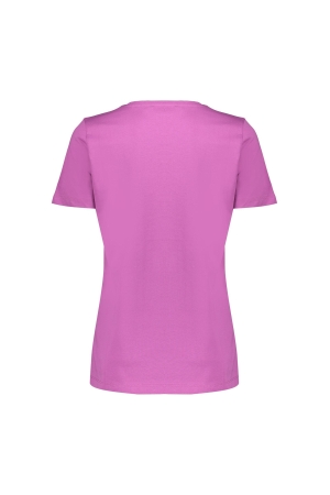 Geisha T-shirt happy mind embroidery 449 Cyclame