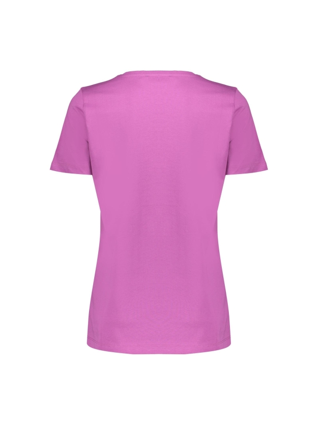 Geisha T-shirt happy mind embroidery 449 Cyclame