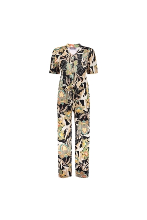 Geisha Jumpsuit straight leg aop 515 Emerald
