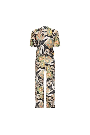 Geisha Jumpsuit straight leg aop 515 Emerald