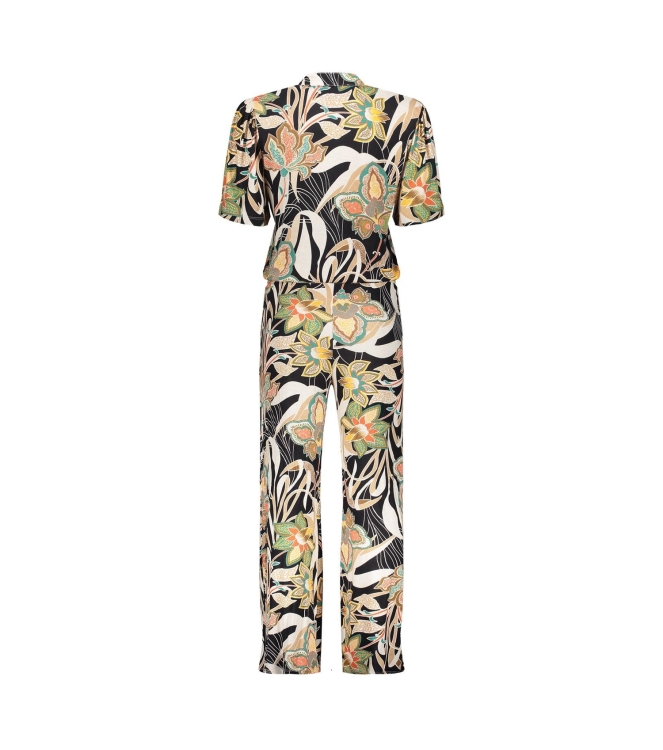 Geisha Jumpsuit straight leg aop 515 Emerald