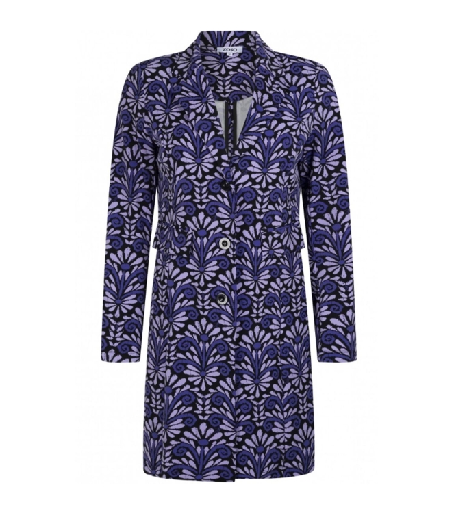 Zoso Printed Travel blazer Purple/Black